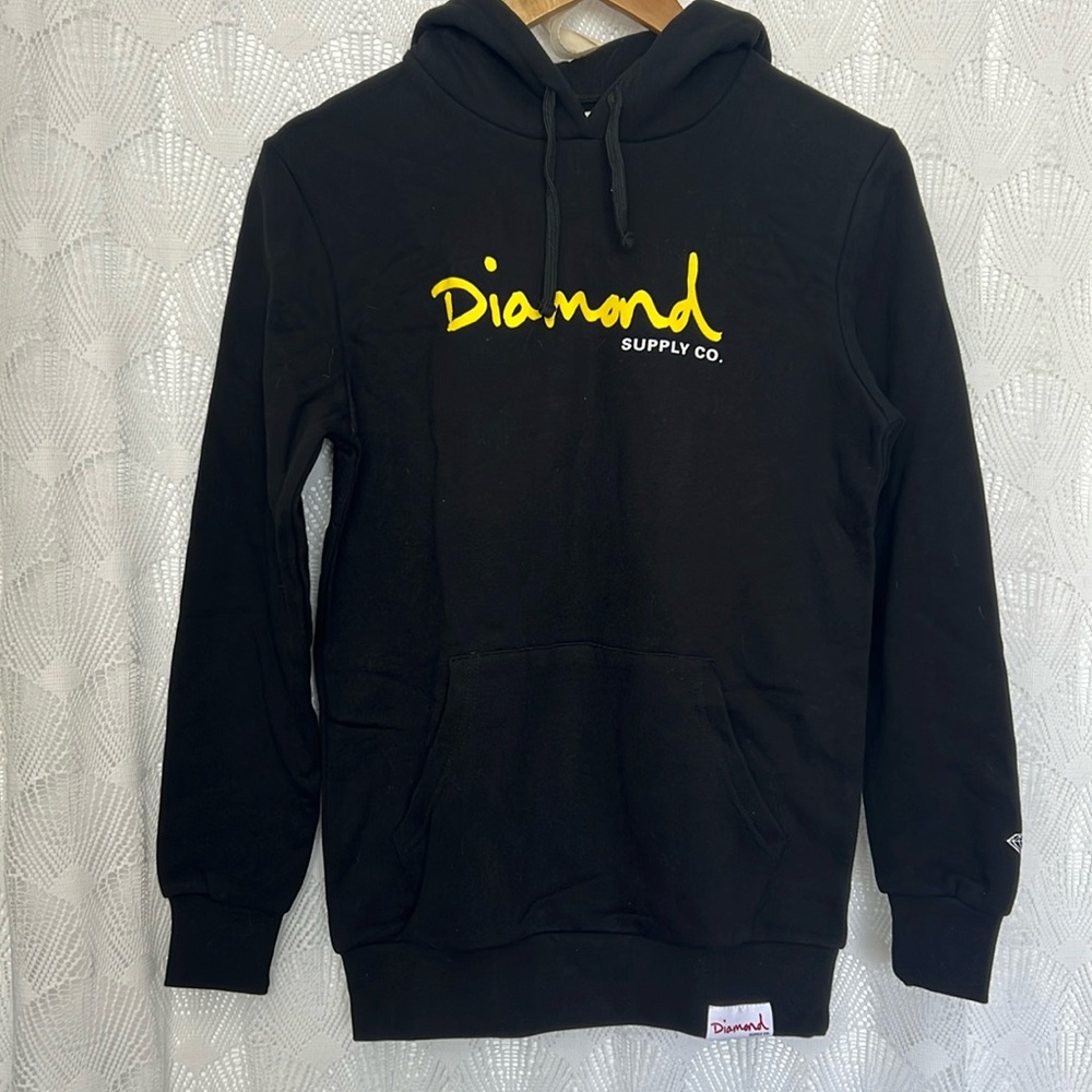 NEW DIAMOND SUPPLY CO. men's reflection hoodie in black NWT unisex pull on